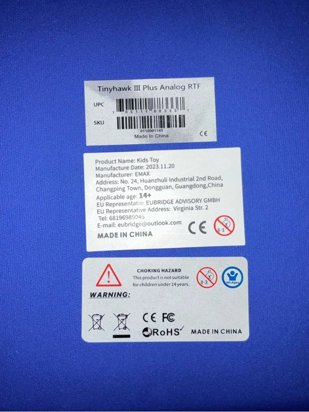 Micro drone EMAX Tinyhawk lll Plus analog RTF - Picture 3 of 9